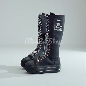 **NEW** Stay Distant High Top Sneakers Dolls Kill x Emily The Strange Emo